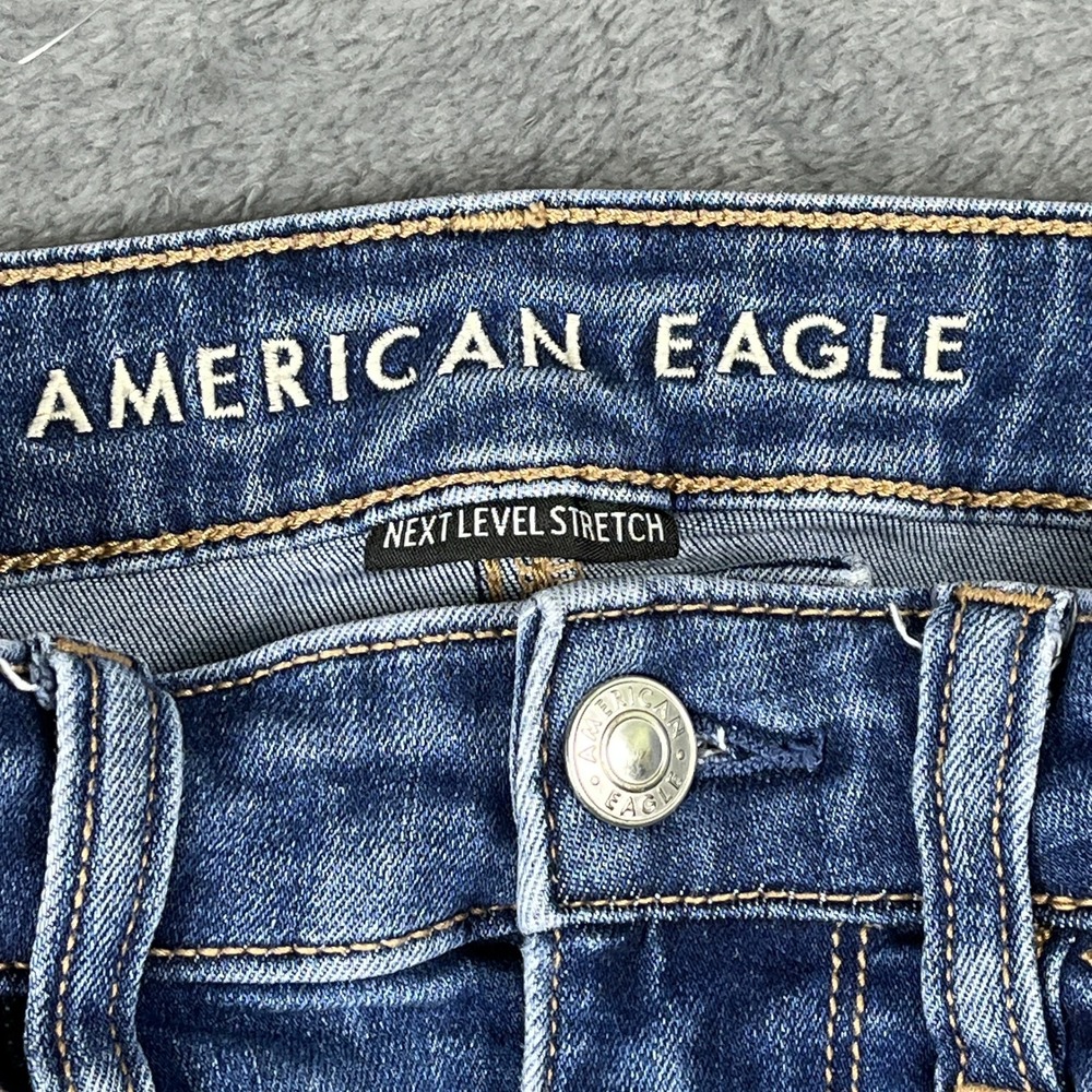 American Eagle Outfitters Skinny Jeans Womens 6S Blue Denim Next Level Stretch - Picture 3 of 6